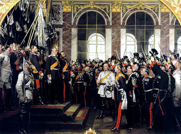 The Proclamation of the German Empire in the Hall of Mirrors at Versailles